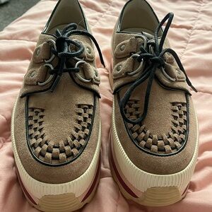 Women’s Brown Suede Lace-Up Shoes
